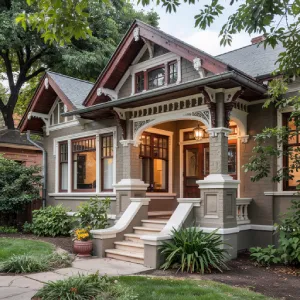 Craftsman style home with detailed trim work